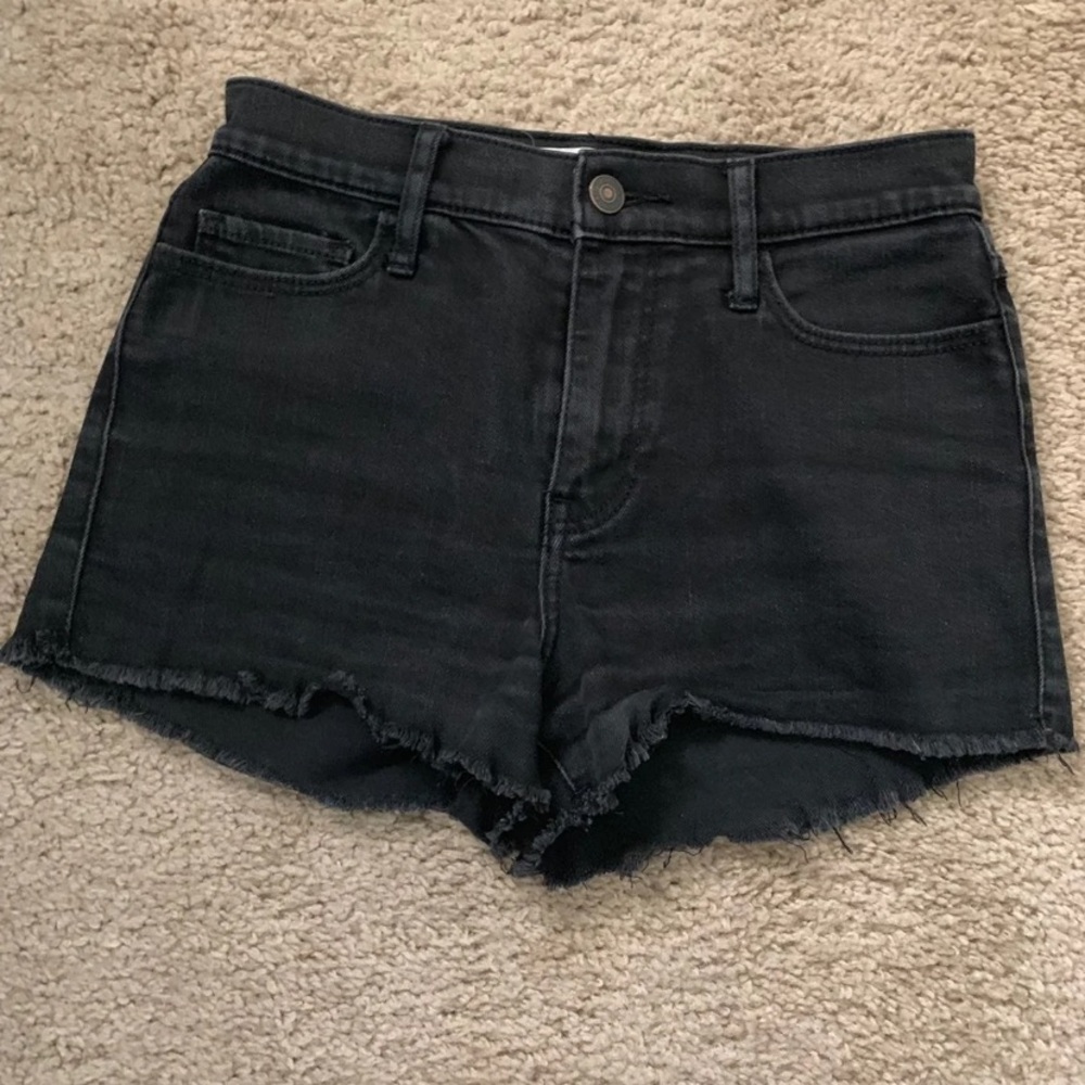 Abercrombie & Fitch black jean shorts 25
